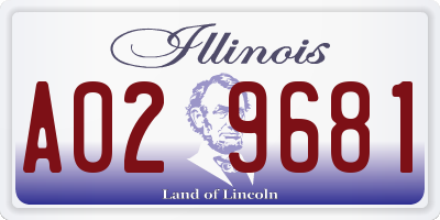 IL license plate A029681