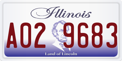IL license plate A029683