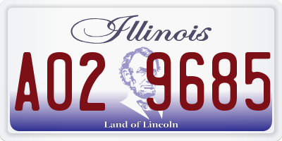 IL license plate A029685