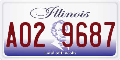 IL license plate A029687