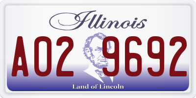 IL license plate A029692