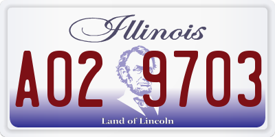 IL license plate A029703