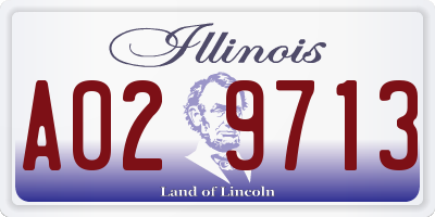 IL license plate A029713