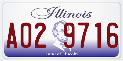 IL license plate A029716
