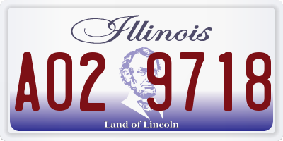IL license plate A029718