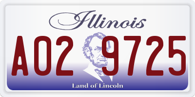 IL license plate A029725