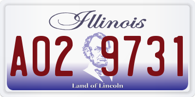 IL license plate A029731