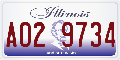 IL license plate A029734