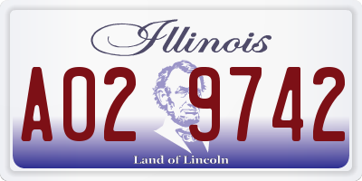 IL license plate A029742