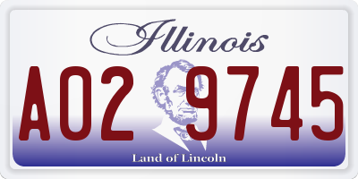 IL license plate A029745