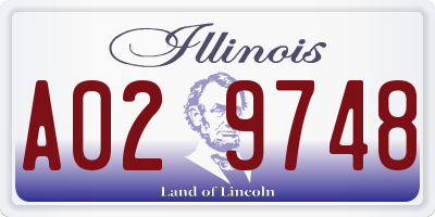 IL license plate A029748