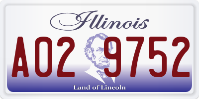 IL license plate A029752