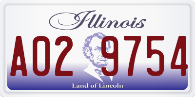 IL license plate A029754