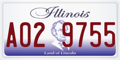 IL license plate A029755
