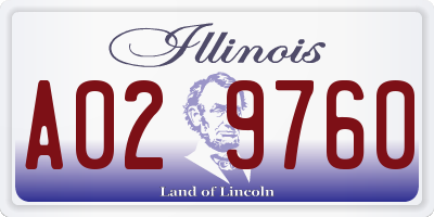 IL license plate A029760