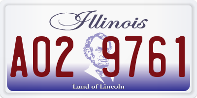 IL license plate A029761