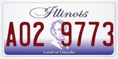 IL license plate A029773
