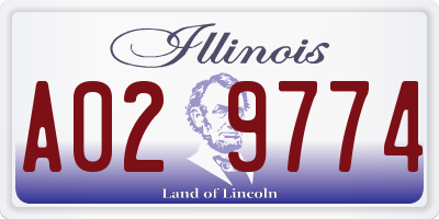 IL license plate A029774