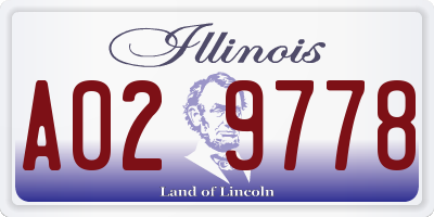 IL license plate A029778