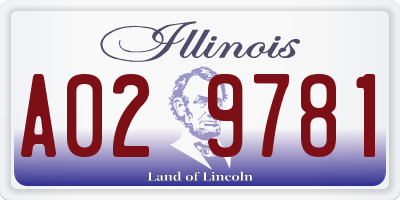 IL license plate A029781