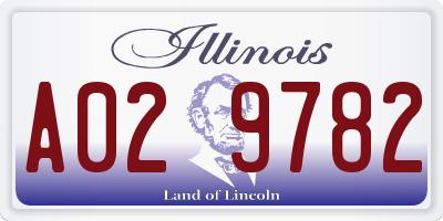 IL license plate A029782