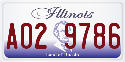 IL license plate A029786