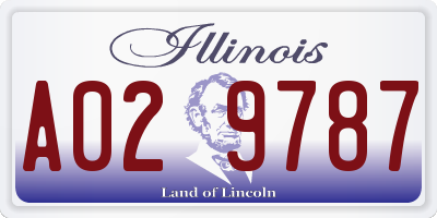 IL license plate A029787