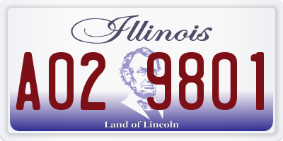 IL license plate A029801