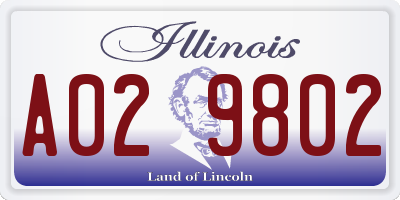IL license plate A029802