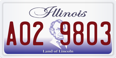 IL license plate A029803
