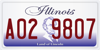 IL license plate A029807