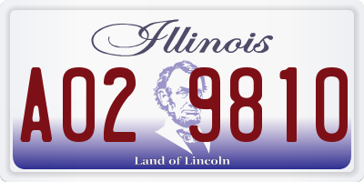 IL license plate A029810