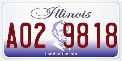 IL license plate A029818