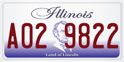 IL license plate A029822