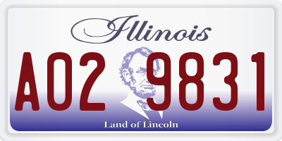 IL license plate A029831