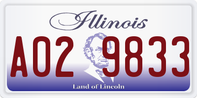 IL license plate A029833