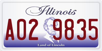 IL license plate A029835
