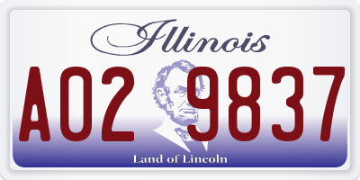 IL license plate A029837
