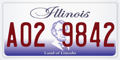 IL license plate A029842