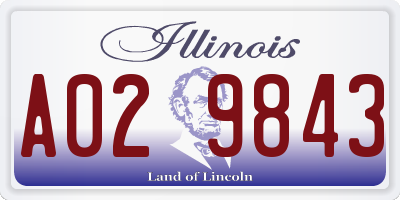 IL license plate A029843