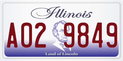 IL license plate A029849