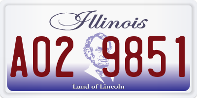 IL license plate A029851