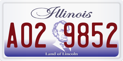 IL license plate A029852