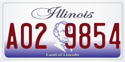 IL license plate A029854