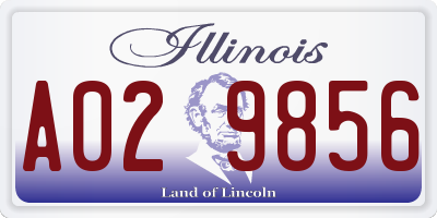 IL license plate A029856
