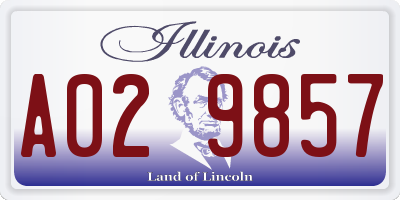 IL license plate A029857