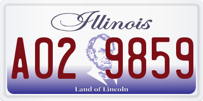 IL license plate A029859