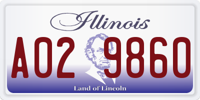 IL license plate A029860