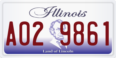 IL license plate A029861