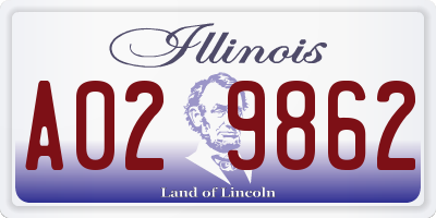 IL license plate A029862